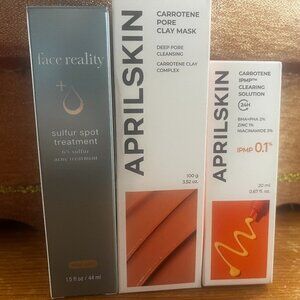 Three Facial products to treat acne and blemishes.